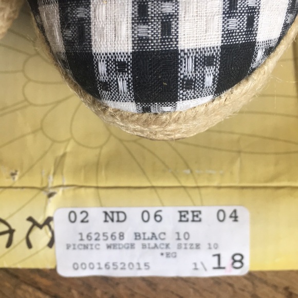 Bamboo picnic wedge ankle strap tie sandals - Picture 6 of 9